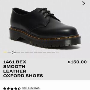 Dr. martens Black Leather Bex Oxford Shoes